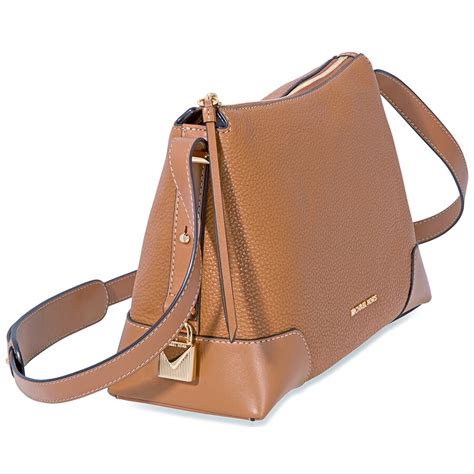 michael michael kors crosby pebble leather messenger shoulder bag|Michael Michael Kors Crosby Medium Pebbled Leather .